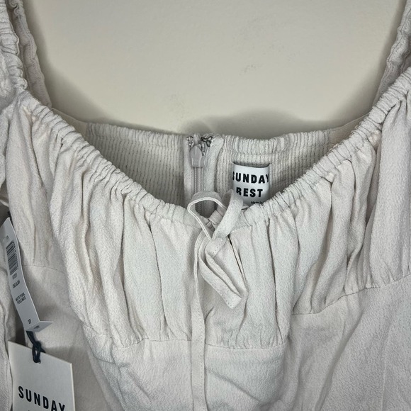 NWT Aritzia Sunday Best Delilah Longsleeve White Dress - Picture 4 of 9